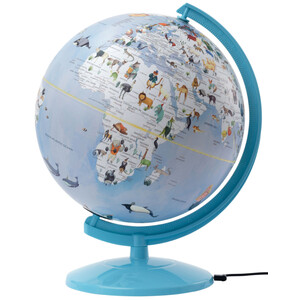 emform Globe Wildlife World Light Blue 25cm