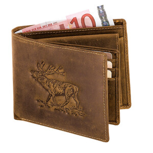 AKAH HIRSCH WALLET, HORIZONTAL