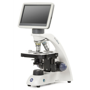 Euromex Microscope BioBlue, BB.4220-LCD, 7 inch LCD screen, SMP 4/10/S40x Objectives, DIN, 40x - 400x, 10x/18, LED 1W, Cross table