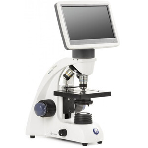 Euromex Microscope MicroBlue, MB.1051-LCD, 5.6 inch LCD screen, Achr. 4/10/S40x Objectives, DIN 35mm perf., 40x - 400x, LED 1W, Cross table