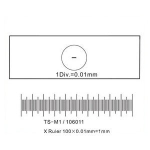 ToupTek Object micrometers stage micrometer, lines (X) 1mm/100 Div.x0.01mm