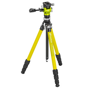 Leofoto Carbon tripod LY-224C Mr.Y + Video tilt head BV-0R + Levelling system LB-38 yellow