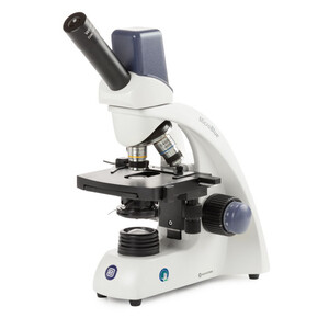 Euromex Microscope MicroBlue, MB.1055-5, mono, DIN 160, achro, 40x-400x, 10x/18, Dl, digital, Akku, LED, 1W
