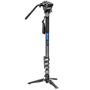 Leofoto Carbon Monopod MF-324CL + Pan-Tilt Head VD-04 + Video Tilt Head BV-10