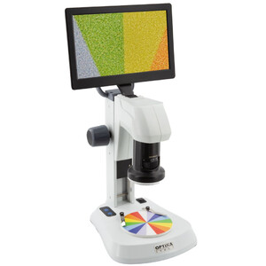 Optika , Microscope, SFX-85V, Digital Zoom, 9" monitor, 8x-54x, LED, reflected and transmitted light