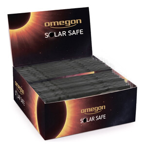 Omegon Solar eclipse glasses Solar Safe in a display pack of 50