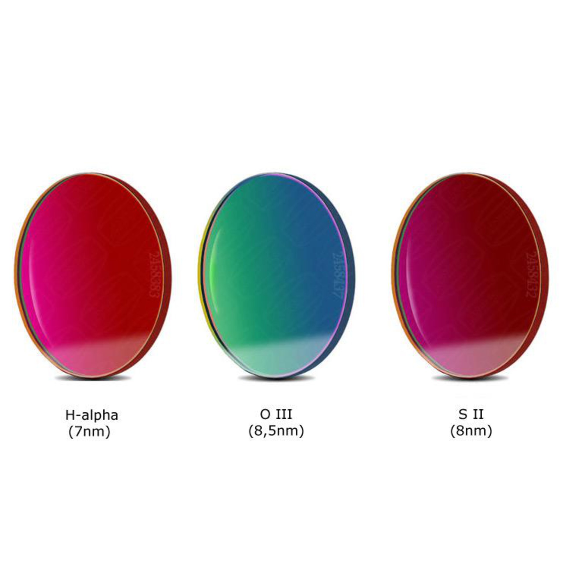 Baader Filters CCD Halpha 50.4mm 7nm, OIII and SII narrow band filter set
