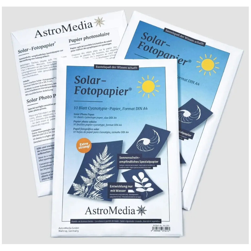 AstroMedia kit: Solar Photographic Paper, DIN A4, 10 sheets