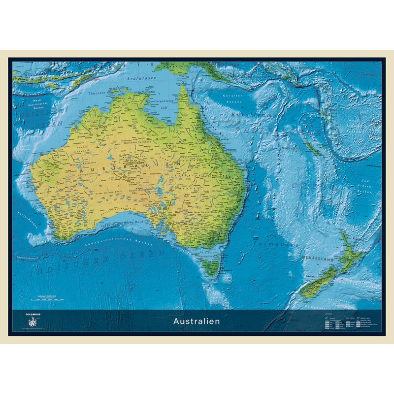 Columbus Continental map Australia (115 x 85 cm)