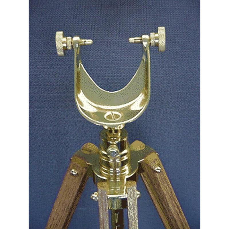 The Glass Eye Cape Cod Brass Tripod made of Oak