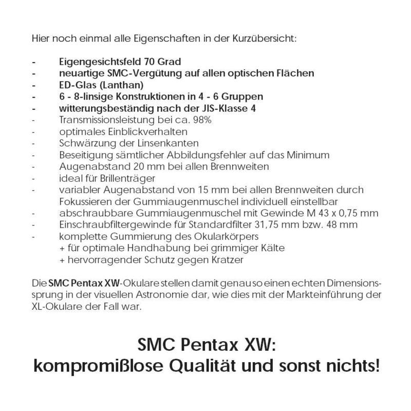 Pentax Okular SMC XW 40mm 2"