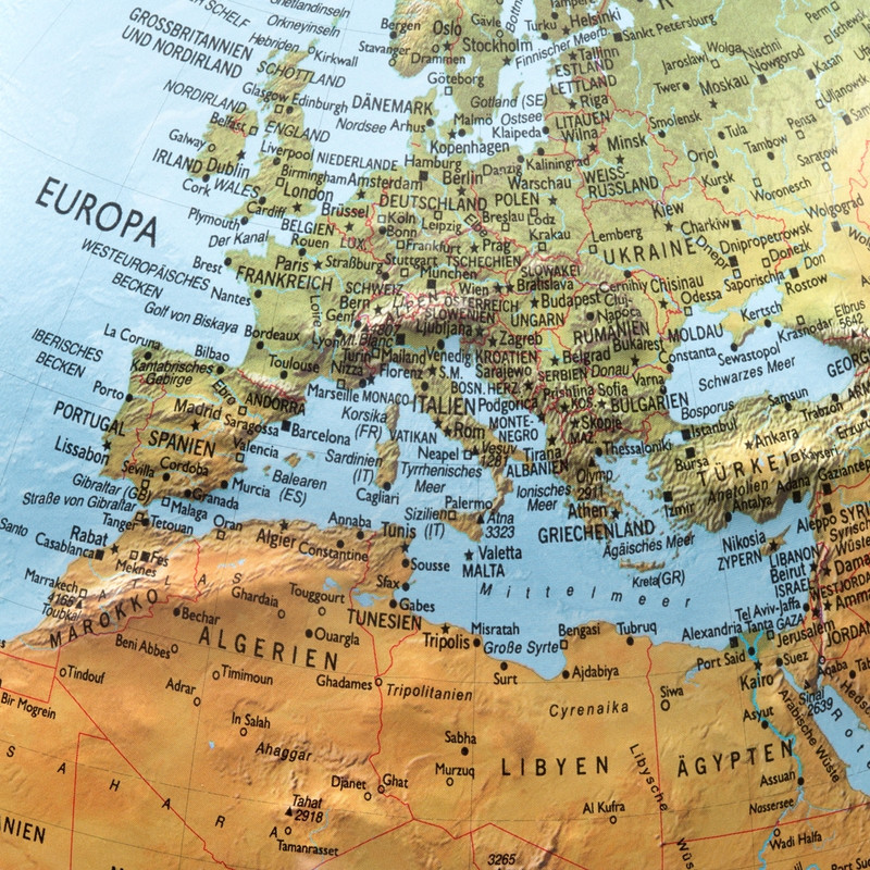 Räthgloben Raised relief globe FR 30 10 (Français)