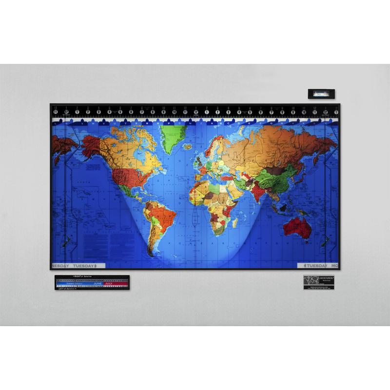 Geochron Original Kilburg in satin anodised aluminium design and black border