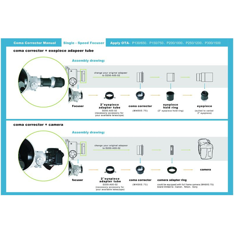 Skywatcher 1.0x2" coma corrector