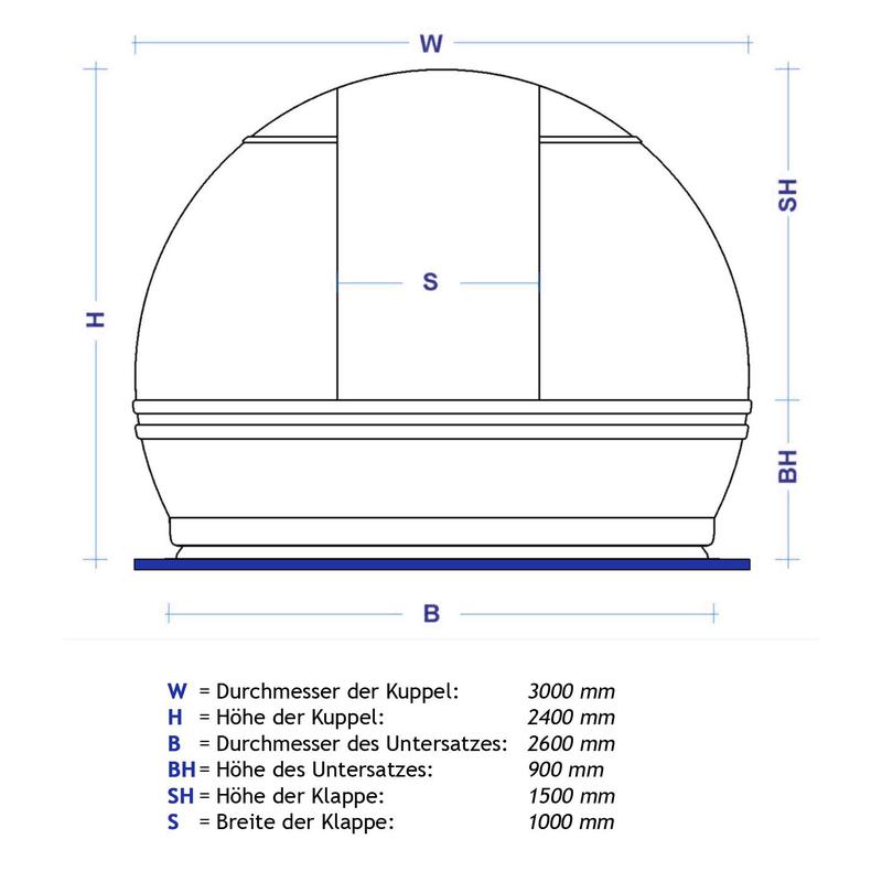 Omegon V3, 3m diameter observatory dome