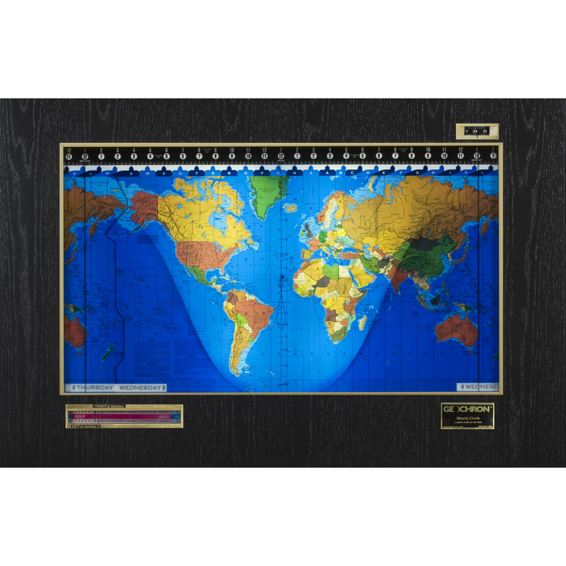 Geochron Original Kilburg in real black oak veneer gold bordered design
