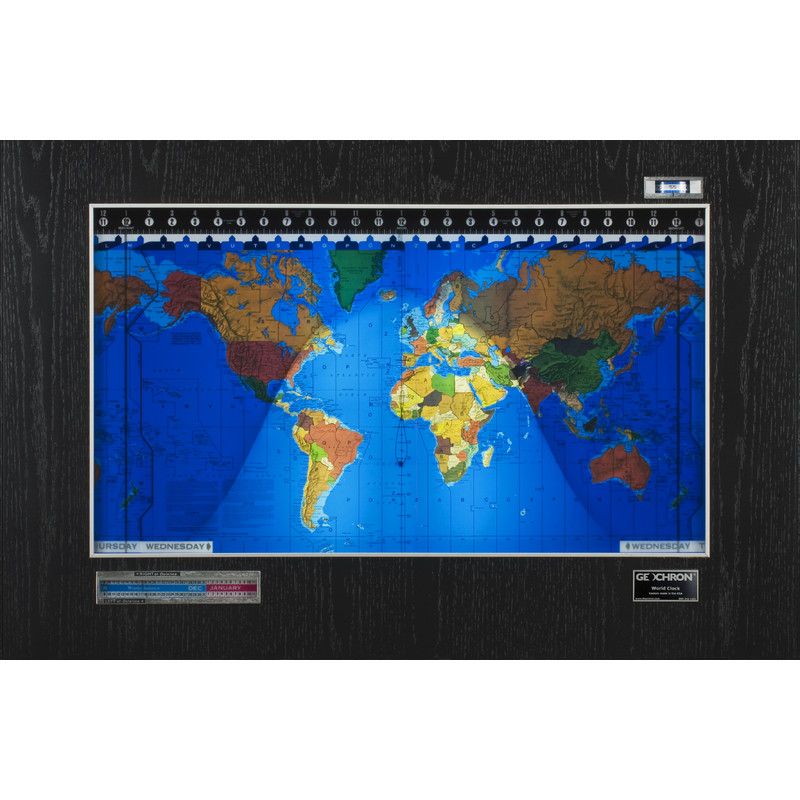 Geochron Original Kilburg in real black oak veneer and silver bordered design