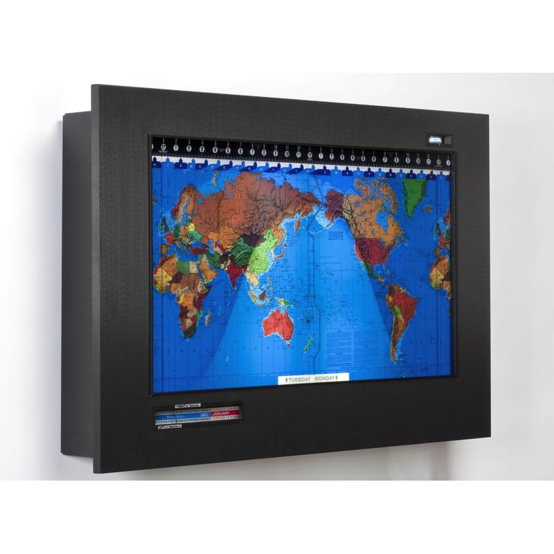 Geochron Original Kilburg in black anodised aluminium and black bordered design