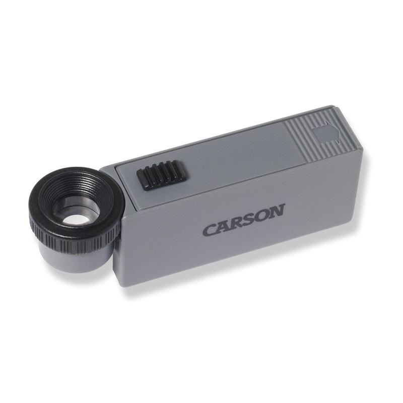 Carson MicroMag 10X focusable magnifying glass, illuminated