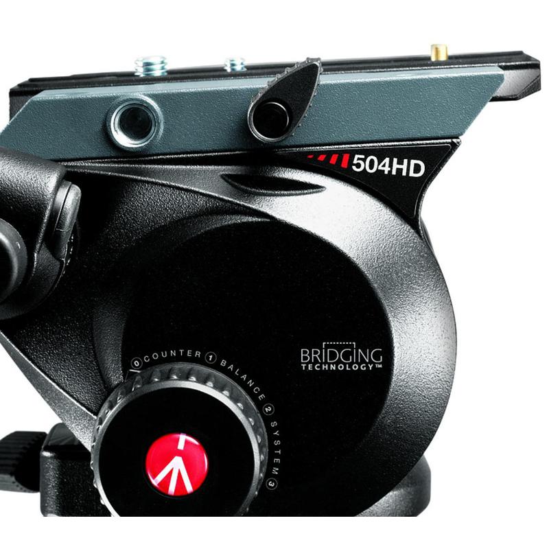 Manfrotto 2-way-panheads 504HD Pro Fluid video tilt head with 501PL quick release plate