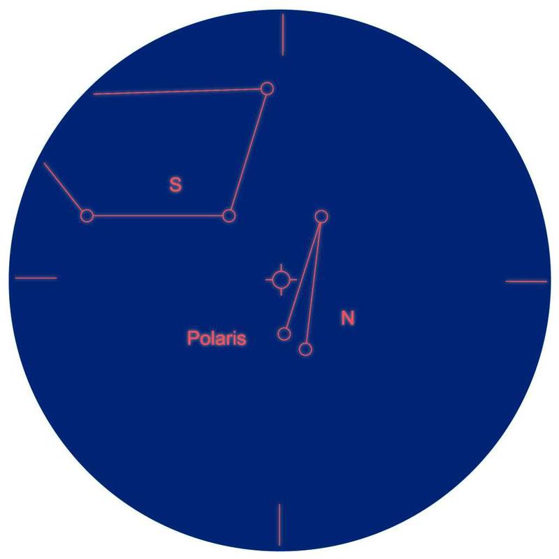 Explore Scientific ES 8x50 finder 90° angled eyepiece with Amici prism and polar engraving
