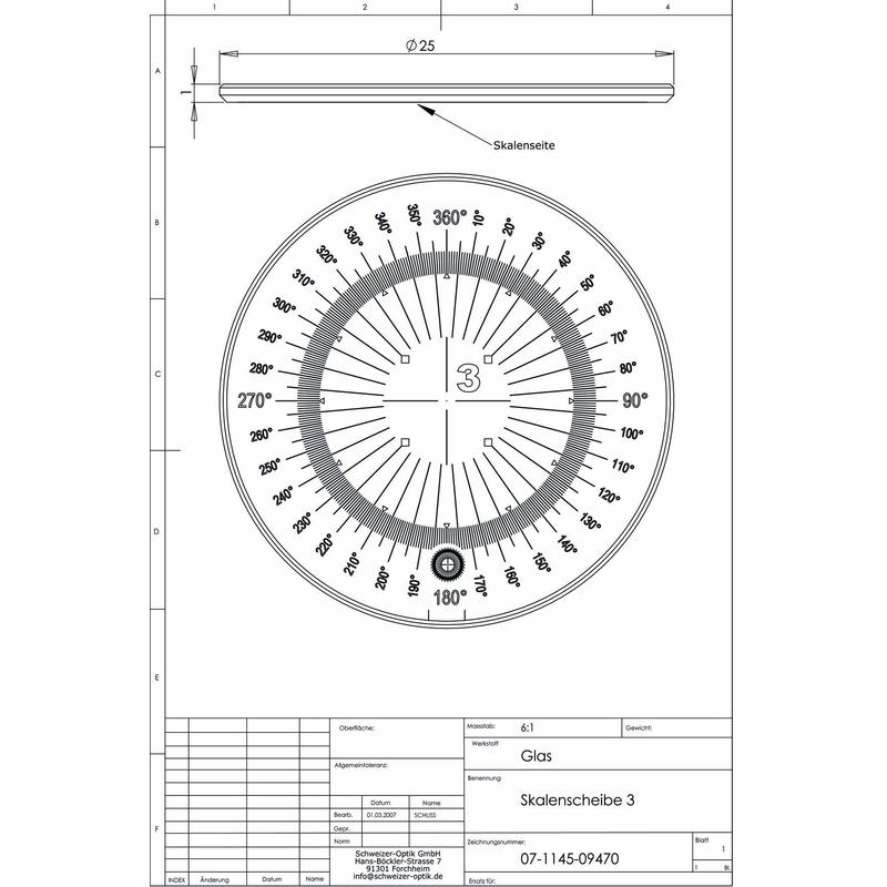 Schweizer Scale 3 for Tech-Line stand magnifying glass