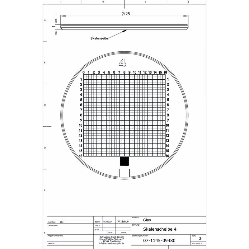 Schweizer Scale 4 for Tech-Line stand magnifying glass