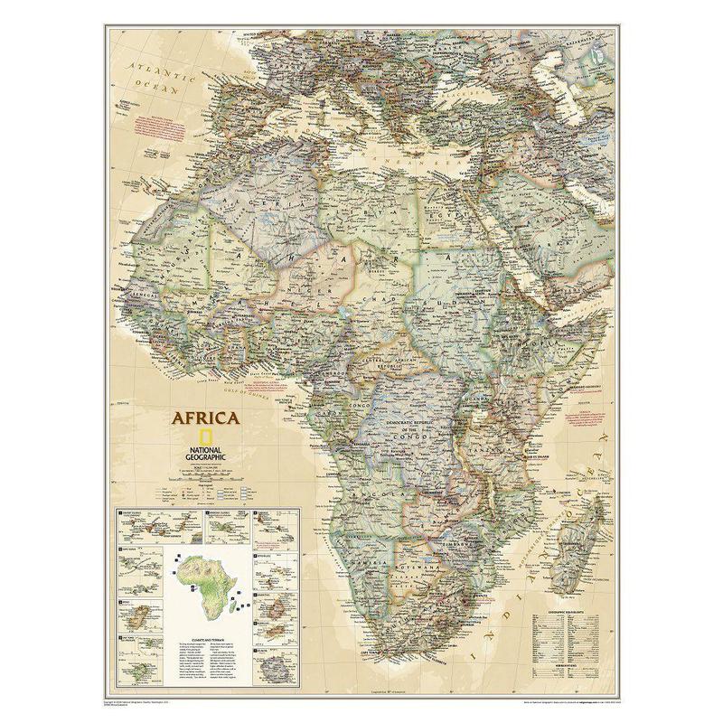 National Geographic Continental map Africa