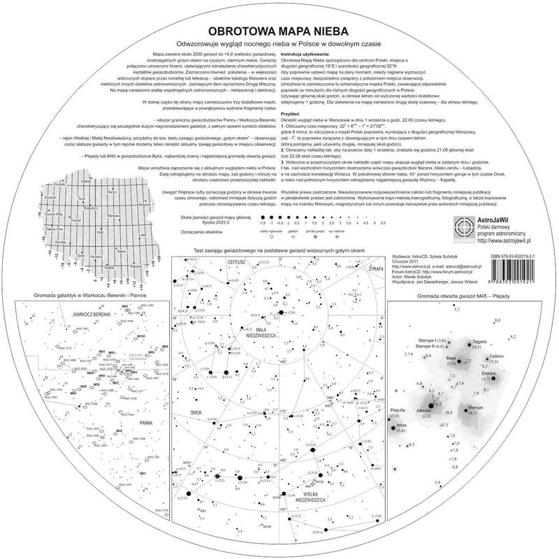 AstroCD Star chart Obrotowa mapa nieba