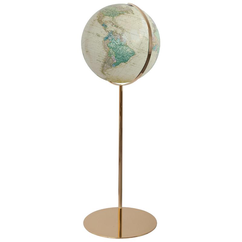 Columbus Royal stand globe with brass base 40cm
