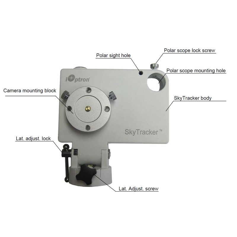 iOptron Mount SkyTracker tracking unit for astrophotography, white