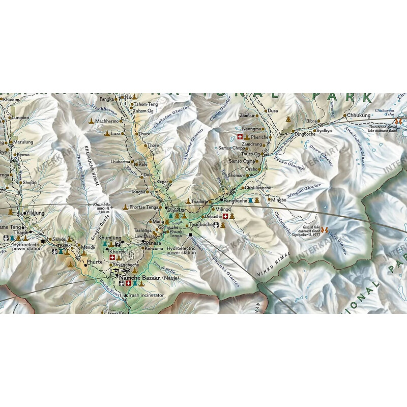 National Geographic Regional map Mount Everest, 50th Anniversary - 2-seitig