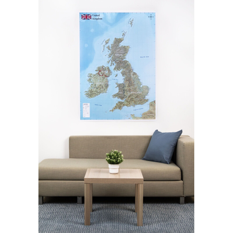 GeoMetro Map United Kingdom (100 x 140 cm)
