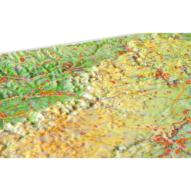 Georelief Regional map Schwäbische Alb