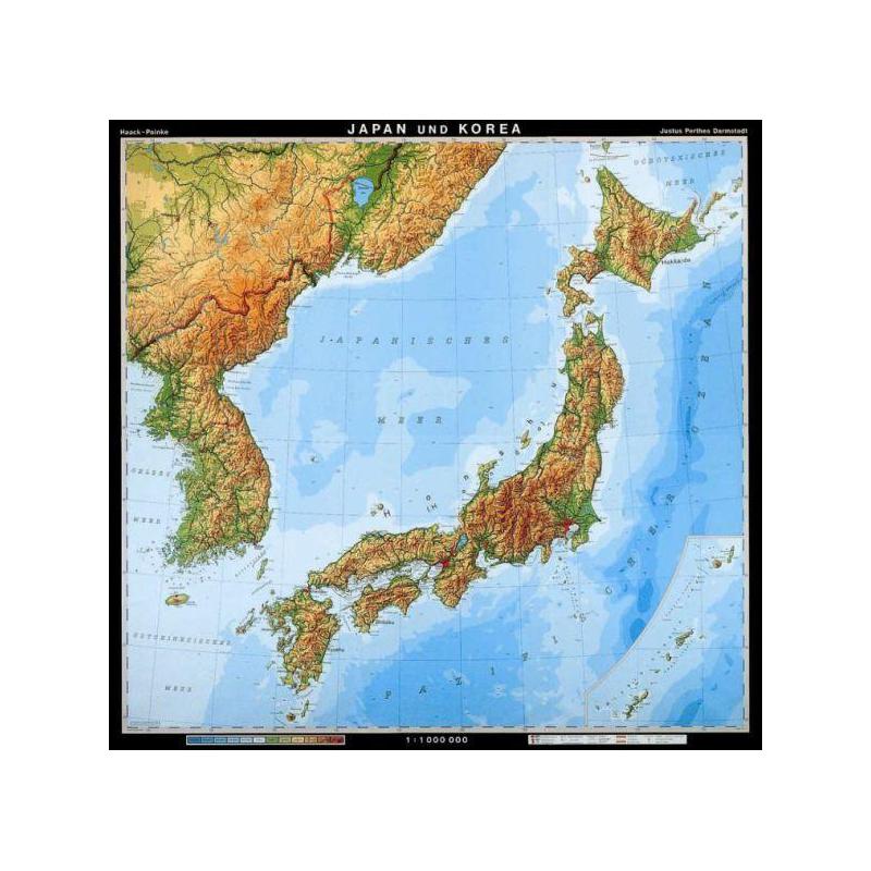 Klett-Perthes Verlag Map Japan and Korea physical