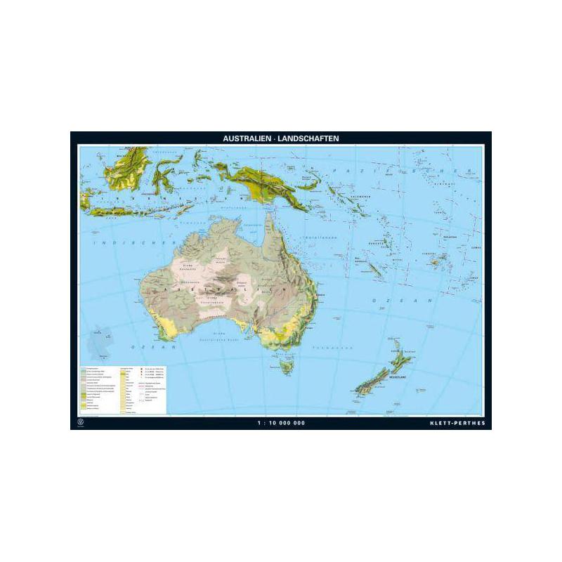 Klett-Perthes Verlag Continent map Australia landscapes