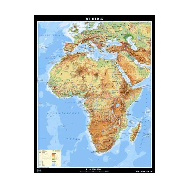 Klett-Perthes Verlag Continental map Afrika physical / political (P) 2-sided