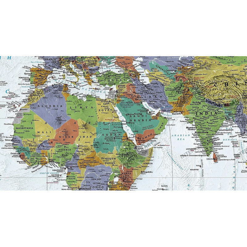 National Geographic Decorative map of the world political, large