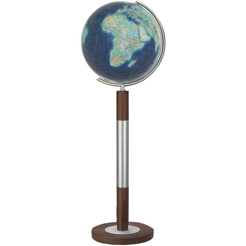 Columbus Floor globe Duo Azzurro Stainless Steel/ Wenge 40cm
