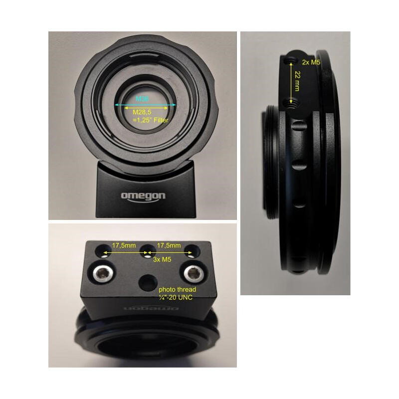 Omegon T2 adapter for Canon EOS - without camera thread