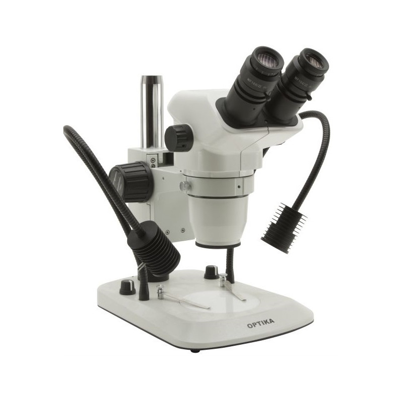 Optika SZN-5 binocular 7X-45X zoom stereomicroscope, LED illuminated