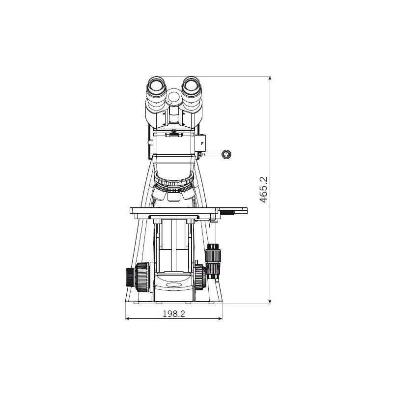 Motic BA310 MET-T trinocular microscope, (3 "x2")