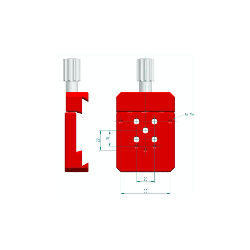 PrimaLuceLab PLUS Vixen / Losmandy prism clamp