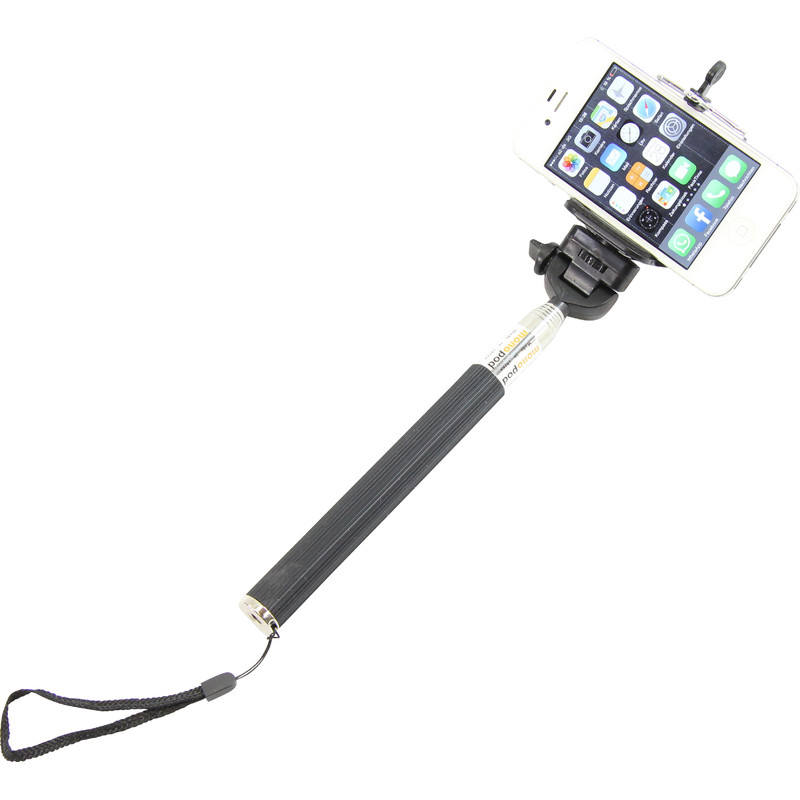Aluminium monopod Selfie-Stick für Smartphones und kompakte Fotokameras, blau