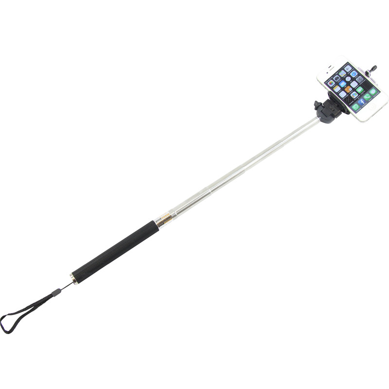 Aluminium monopod Selfie stick for smartphones and compact photo cameras, pink