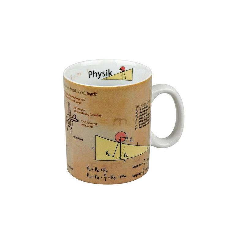 Könitz Cup Physics knowledge mug (in German)