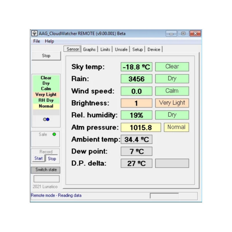 Lunatico AAG CloudWatcher cloud detector
