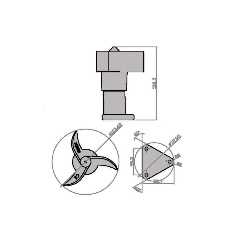 Lunatico Anemometer with internal heating system