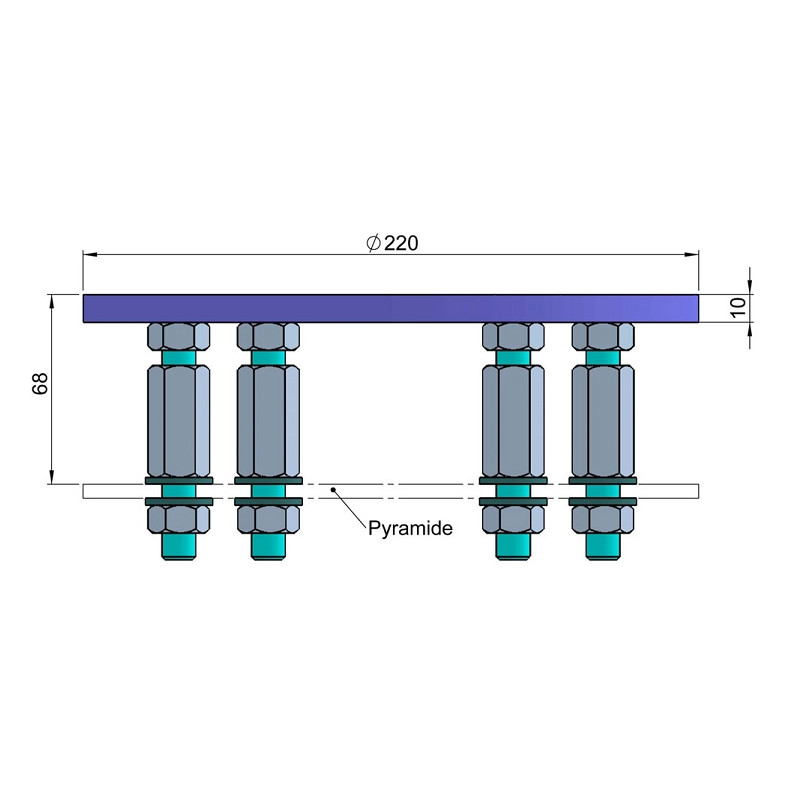 euro EMC Column P200 observatory pier, 120cm overall height