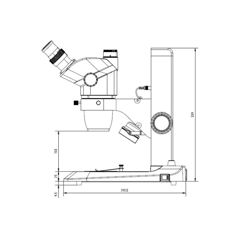 Euromex Stereo zoom microscope NexiusZoom NZ.1902-S, binocular, rack and pinion stand, 6,7-45x